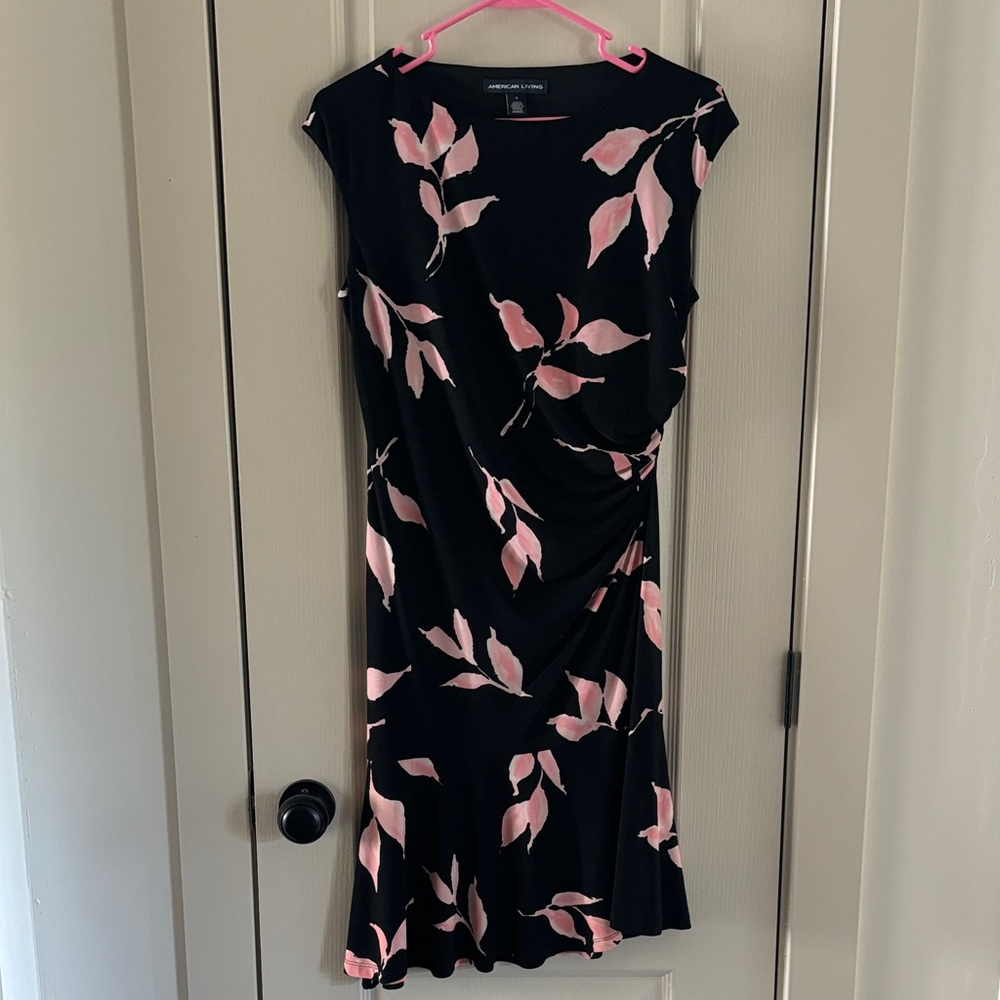 American Living Black and Pink Floral Dress 6